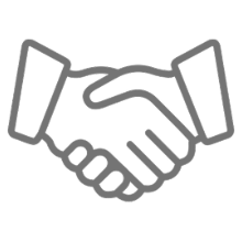 icona di una stretta di mano tra due persone